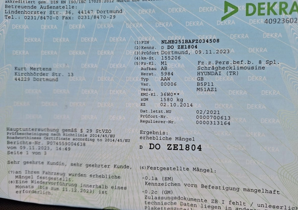 Hyundai i20 cena 32444 przebieg: 155300, rok produkcji 2015 z Kluczbork małe 596